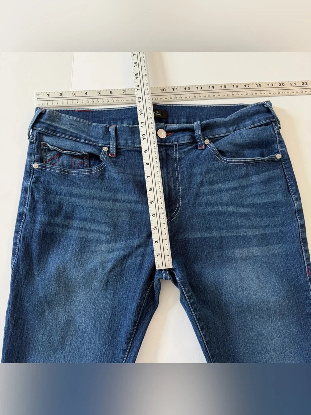 True Religion Jeans Mens 36 x 30 Rocco Relaxed Skinny Stretch